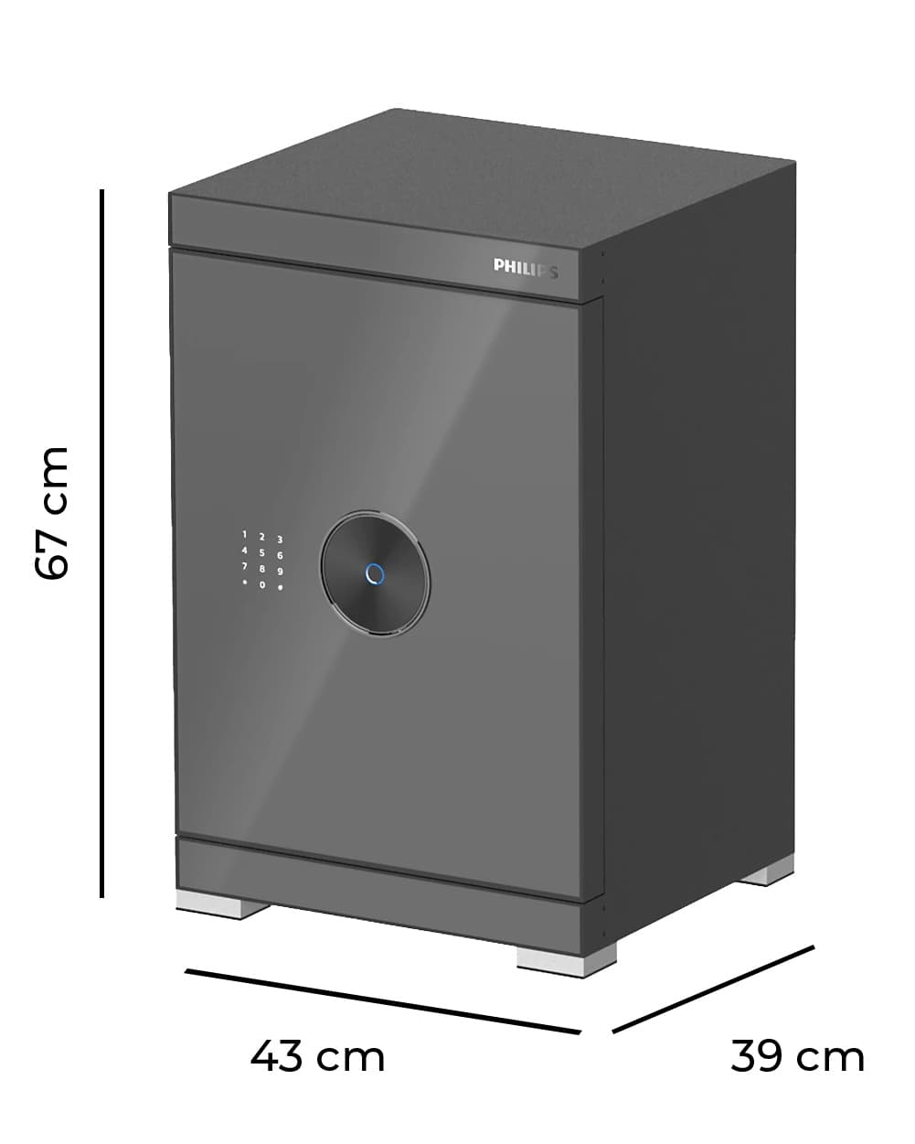 Két sắt vân tay Philips SBX602-6CU (670*430*390)