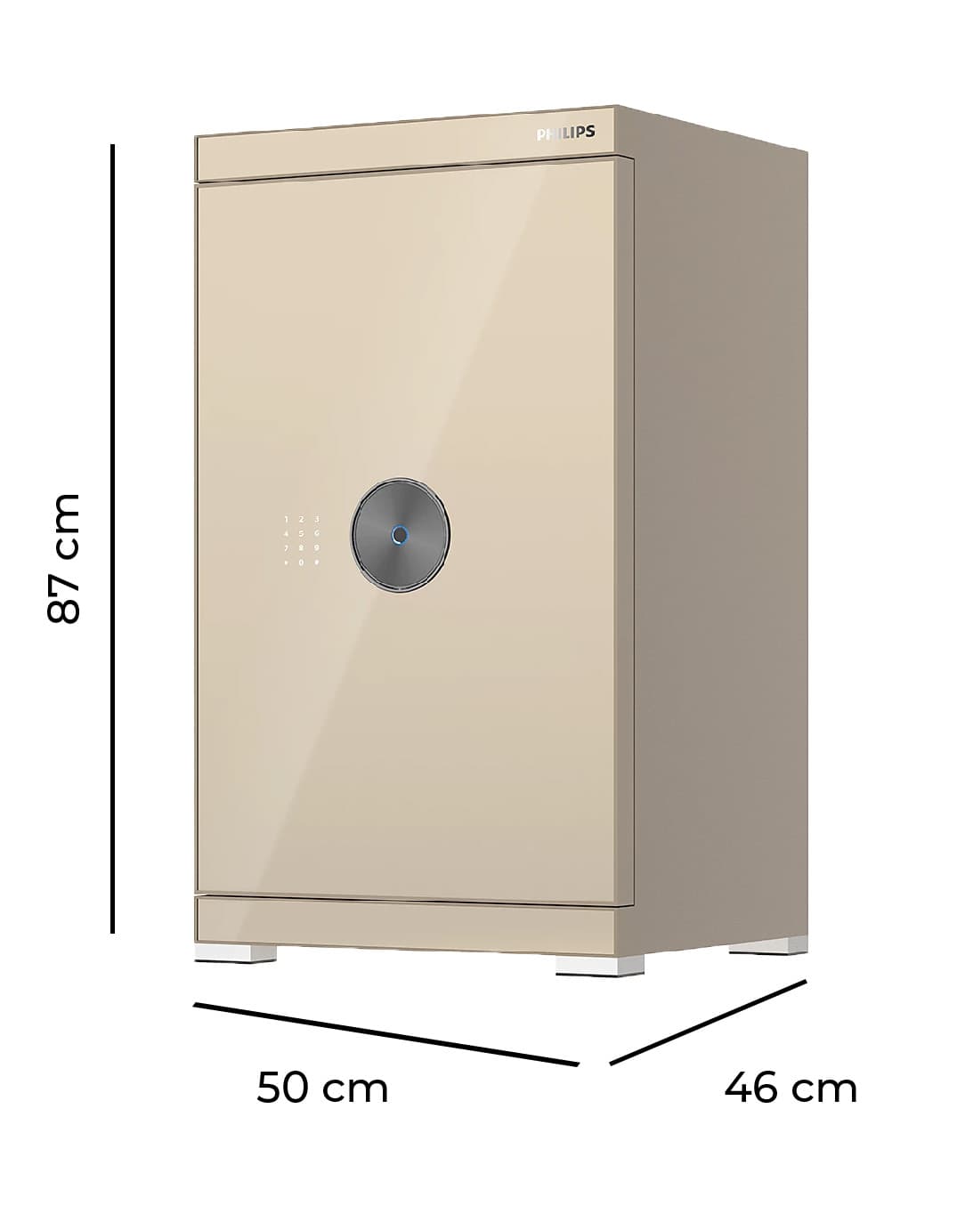 Két sắt vân tay Philips SBX602-8CU (870*500*460)