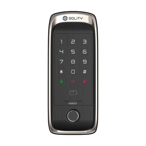 Khóa cửa điện tử vân tay Solity GA-60B trên nền trắng, ảnh đúng sản phẩm từ hãng