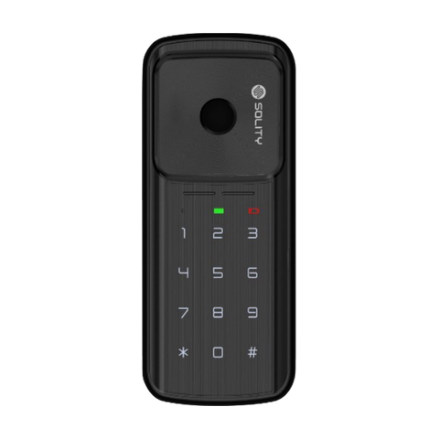 Khóa cửa điện tử vân tay Solity GG-33B trên nền trắng, ảnh đúng sản phẩm từ hãng