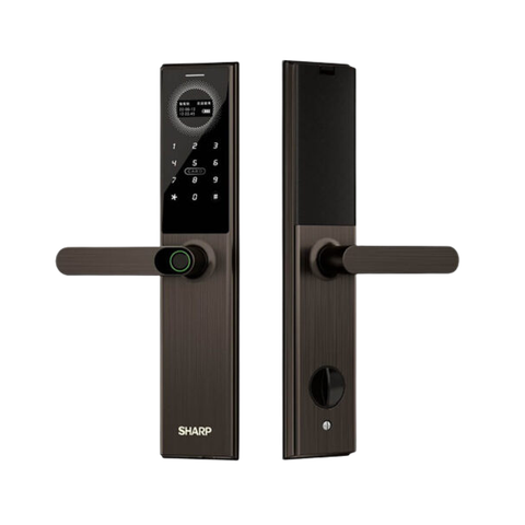 Thiết kế hai mặt khóa Sharp A3-B màu nâu đen trong catalogue Sharp