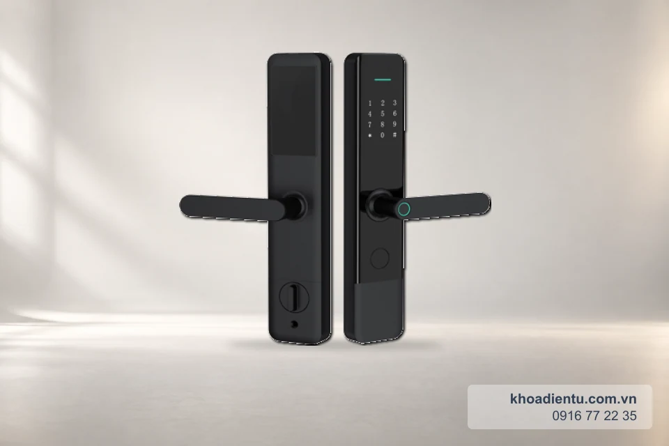 Khóa vân tay Sharp A2-B (Nhật) trên nền studio trắng kem